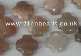 CMS535 15.5 inches 15*15mm cross moonstone beads wholesale