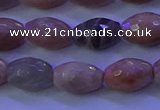 CMS582 15.5 inches 8*11mm faceted rice moonstone gemstone beads