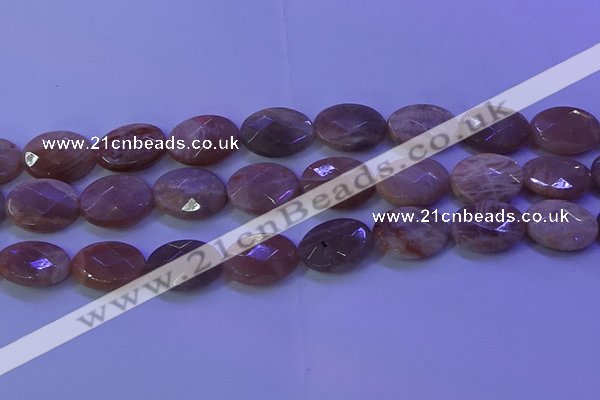 CMS587 15.5 inches 15*20mm faceted oval moonstone gemstone beads