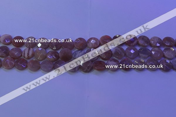 CMS589 15.5 inches 10mm faceted coin moonstone gemstone beads