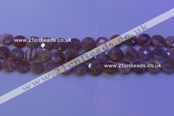 CMS591 15.5 inches 15mm faceted coin moonstone gemstone beads