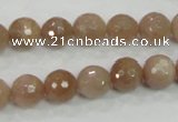 CMS60 15.5 inches 10mm faceted round moonstone gemstone beads