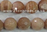 CMS63 15.5 inches 16mm faceted round moonstone gemstone beads