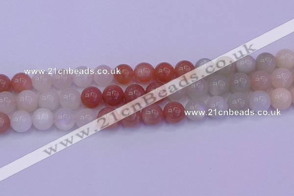 CMS634 15.5 inches 12mm round rainbow moonstone gemstone beads