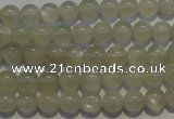 CMS651 15.5 inches 6mm round grey moonstone beads wholesale