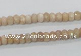 CMS66 15.5 inches 4*6mm faceted rondelle moonstone gemstone beads