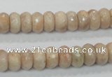 CMS67 15.5 inches 5*10mm faceted rondelle moonstone gemstone beads