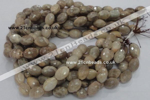 CMS71 15.5 inches 14*18mm faceted rice moonstone gemstone beads