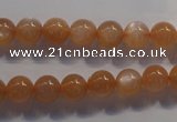 CMS732 15.5 inches 8mm round A grade natural peach moonstone beads