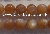 CMS734 15.5 inches 12mm round A grade natural peach moonstone beads