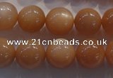 CMS735 15.5 inches 14mm round A grade natural peach moonstone beads