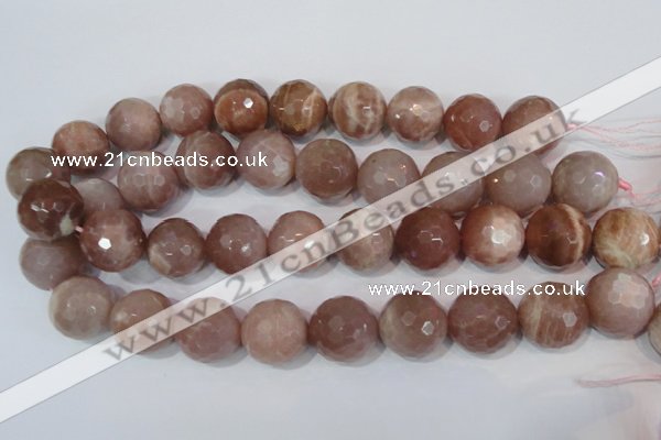 CMS770 15.5 inches 20mm faceted round natural moonstone beads