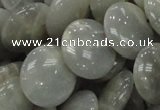 CMS79 15.5 inches 20mm flat round moonstone gemstone beads