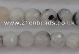 CMS801 15.5 inches 6mm faceted round white moonstone beads