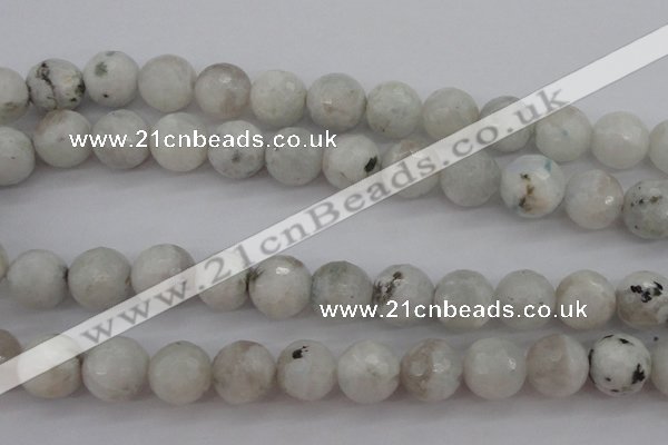 CMS804 15.5 inches 12mm faceted round white moonstone beads