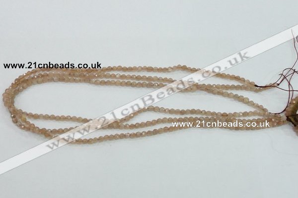 CMS81 15.5 inches 4mm faceted round moonstone gemstone beads