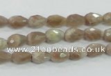 CMS87 15.5 inches 6*9mm faceted teardrop moonstone gemstone beads