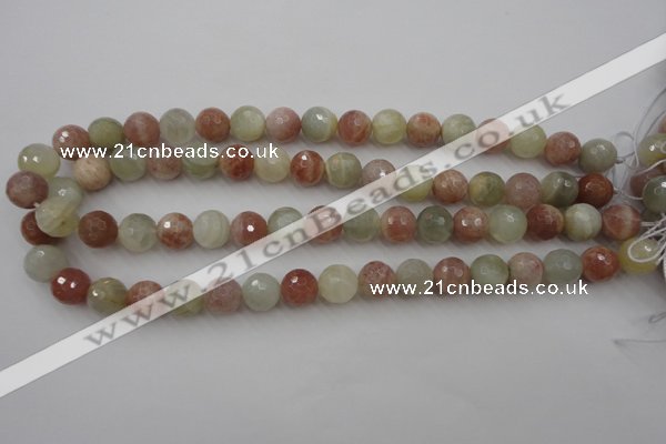 CMS881 15.5 inches 12mm faceted round moonstone gemstone beads