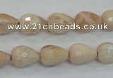 CMS89 15.5 inches 10*14mm faceted teardrop moonstone gemstone beads