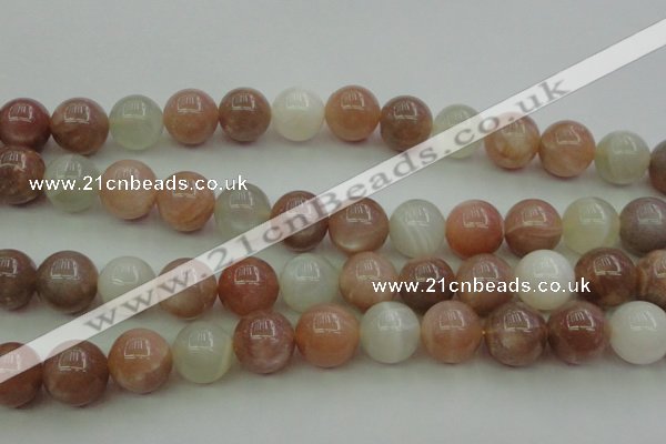 CMS894 15.5 inches 12mm round moonstone gemstone beads wholesale