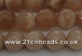 CMS942 15.5 inches 8mm faceted round A grade moonstone gemstone beads