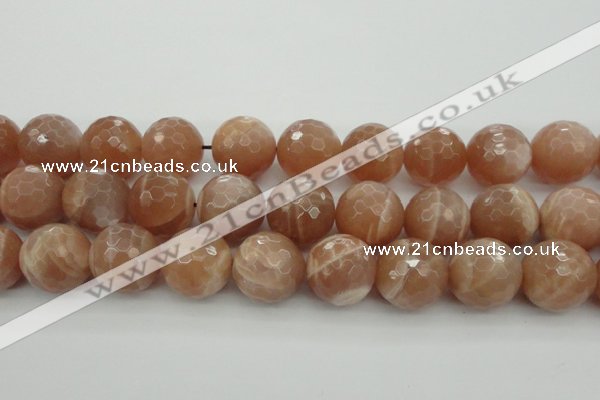 CMS947 15.5 inches 18mm faceted round A grade moonstone gemstone beads