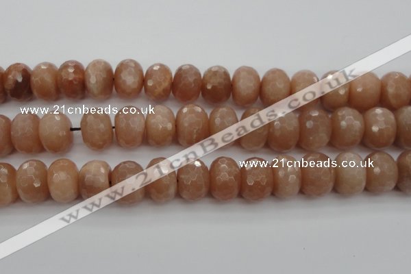 CMS954 15.5 inches 10*14mm faceted rondelle A grade moonstone beads