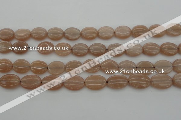 CMS961 15.5 inches 10*12mm oval A grade moonstone beads