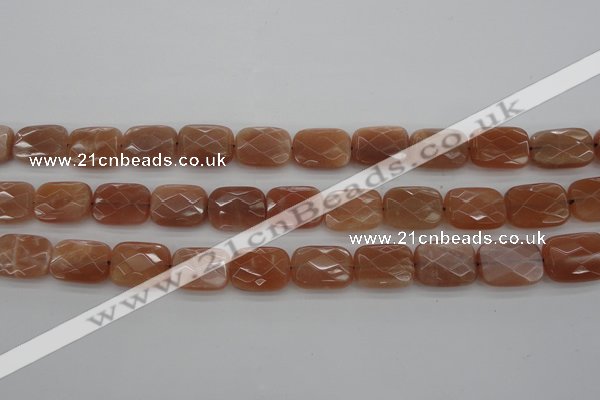 CMS972 15.5 inches 12*16mm faceted rectangle A grade moonstone beads