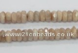 CMS98 15.5 inches 4*8mm faceted rondelle moonstone gemstone beads