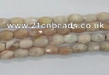 CMS99 15.5 inches 5*7mm faceted rice moonstone gemstone beads