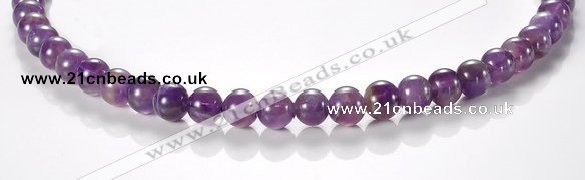 CNA02 8mm round AB grade natural amethyst quartz beads Wholesale