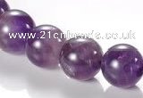 CNA04 AB grade 12mm round natural amethyst quartz bead Wholesale