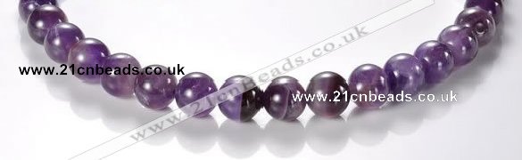 CNA04 AB grade 12mm round natural amethyst quartz bead Wholesale