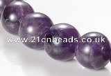 CNA05 AB grade 14mm round natural amethyst quartz bead Wholesale