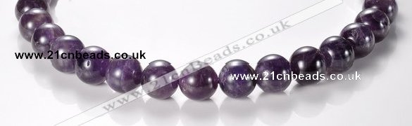 CNA05 AB grade 14mm round natural amethyst quartz bead Wholesale