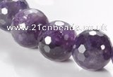 CNA09 16mm faceted round A- grade natural amethyst quartz beads