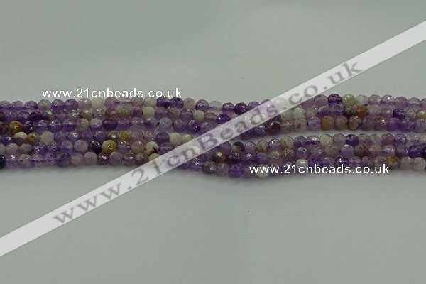 CNA1010 15.5 inches 4mm faceted round dogtooth amethyst beads