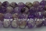 CNA1011 15.5 inches 6mm faceted round dogtooth amethyst beads