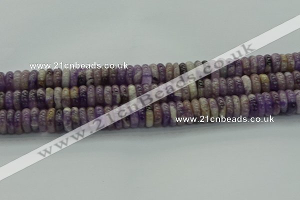 CNA1023 15.5 inches 4*12mm rondelle dogtooth amethyst beads