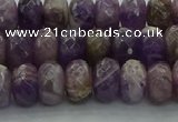 CNA1030 15.5 inches 6*10mm faceted rondelle dogtooth amethyst beads