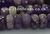 CNA1031 15.5 inches 7*12mm faceted rondelle dogtooth amethyst beads