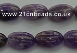 CNA1037 15.5 inches 10*14mm oval dogtooth amethyst beads wholesale