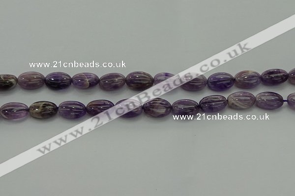 CNA1037 15.5 inches 10*14mm oval dogtooth amethyst beads wholesale