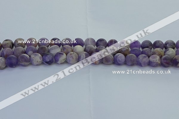 CNA1053 15.5 inches 10mm round matte dogtooth amethyst beads