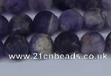 CNA1062 15.5 inches 8mm round matte dogtooth amethyst beads