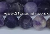 CNA1064 15.5 inches 12mm round matte dogtooth amethyst beads