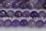 CNA1071 15.5 inches 6mm faceted round dogtooth amethyst beads