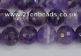 CNA1072 15.5 inches 8mm faceted round dogtooth amethyst beads