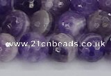 CNA1073 15.5 inches 10mm faceted round dogtooth amethyst beads